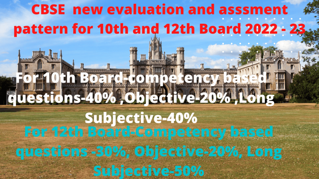 New Evaluation and Assessment Policy for CBSE Board Exam for 10th and 12th
